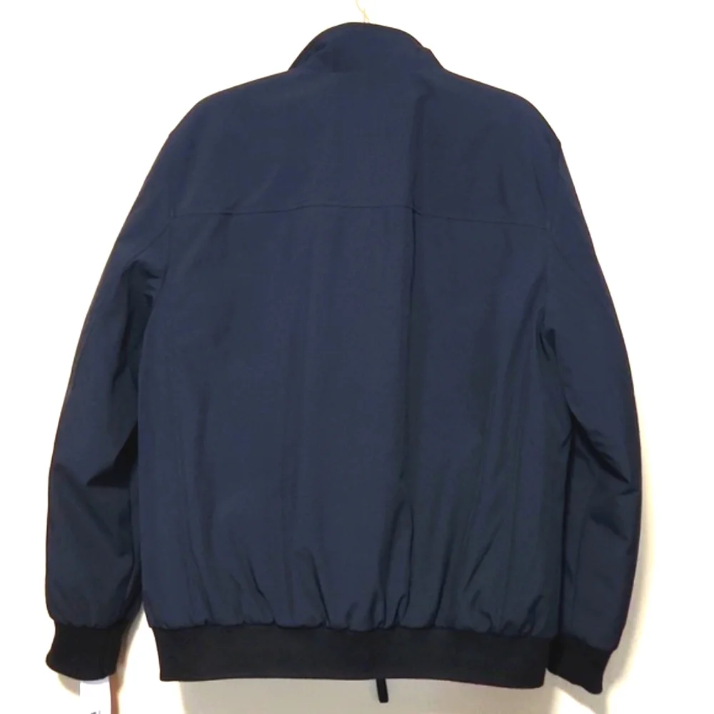 NWT! Calvin Klein Infinite Stretch Water Resistant Bomber Jacket Blue Medium - Picture 4 of 16